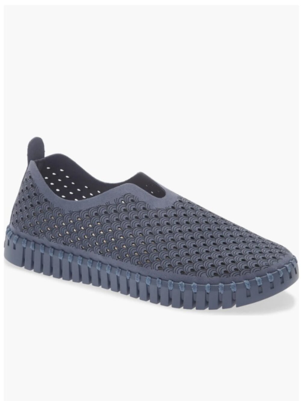 Ilse Jacobsen Tulipu Perforated Grey Blue Slip-On Sneaker Size 39/ 8.5-9